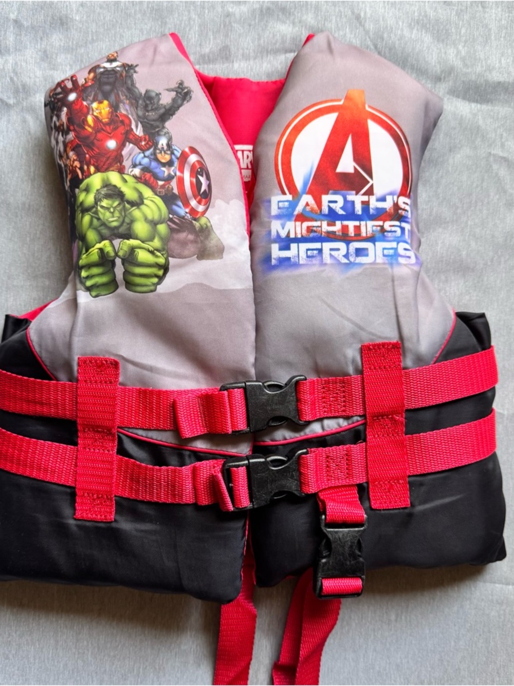 Marvel Avengers Kids Red, Black and Gray Superhero Life Vest